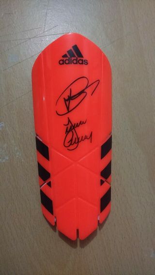 Harry Kane And Jamie Vardy Adidas Protective Guard Signed Authentic Autographed