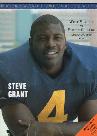 1990 West Virginia University Vrs.  Boston College Football Program (10/27/90).