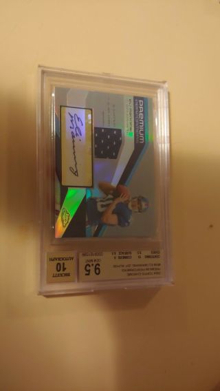 2004 Topps Chrome Premium Performers Eli Manning Rookie Jersey Auto 67/100.  Bgs