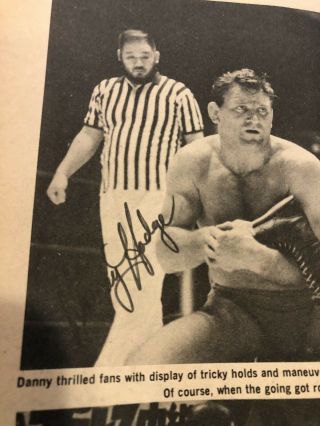 3 Vintage Sports Review Wrestling Magazines With Autograph,  Female Wrestling 4