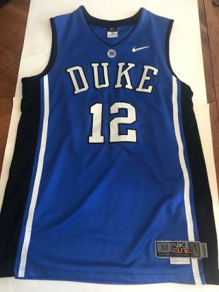 Nike Elite Team Duke Blue Devils Basketball Jersey 12 Blue Medium Length,  2