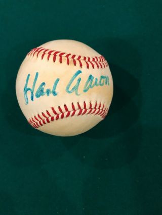 Hank Aaron Signed Autographed Official National League Baseball