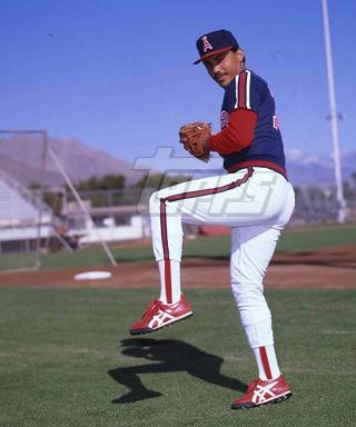1987 Topps Baseball Color Negative.  Urbano Lugo Angels