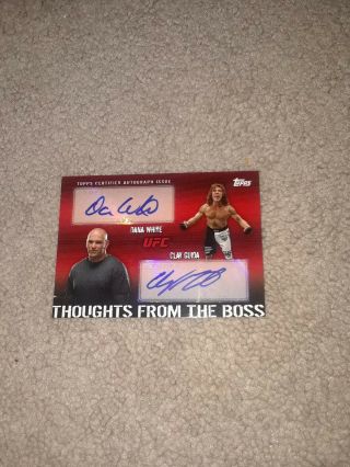 2010 Topps Ufc " Thoughts From The Boss " Dual Autograph Dana White/clay Guida