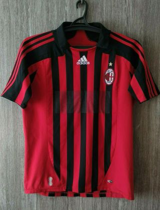Adidas Ac Milan Italy Football Shirt Soccer Jersey Maglia Camiseta Mens Size M