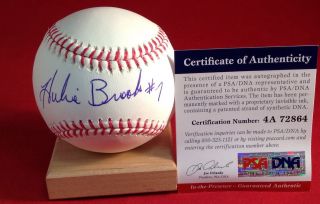 Hubie Brooks Signed Official Mlb Baseball Psa\dna Cert 4a72864