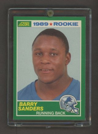 1989 Score 257 Barry Sanders Detroit Lions Rc Rookie Hof 1