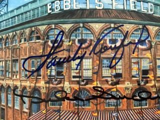 MATTED TO 8x10 koufax snider autographed stadium 