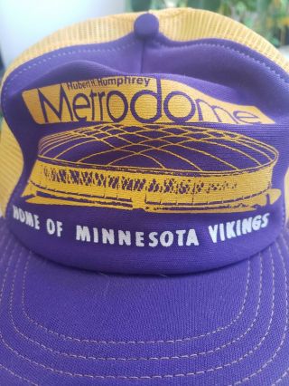 Vintage Minnesota Vikings Hubert Humphery Metrodome Snapback Hat