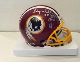 Doug Williams Auto Washington Redskins Sb Xxii Mvp Mini Helmet & Holograms