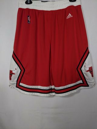 Adidas Swingman Nba Shorts Chicago Bulls Size Large 2009 Red Away Sewn