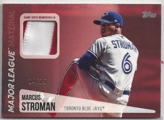 2019 Topps Series 2 Major League Material Red Patch Marcus Stroman 14/25 Mlm - Mst