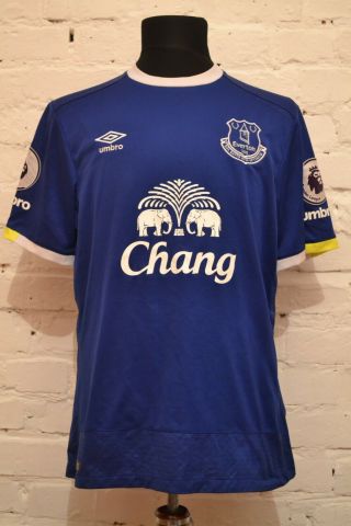 Everton England 2016/2017 Home Football Soccer Shirt Jersey Umbro Mens L