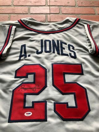 Andruw Jones autographed signed jersey MLB Atlanta Braves PSA Yankees 2