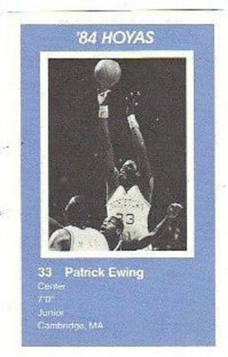 1983 - 84 Georgetown Hoyas Basketball Police Set (15) With Patrick Ewing Coca Cola