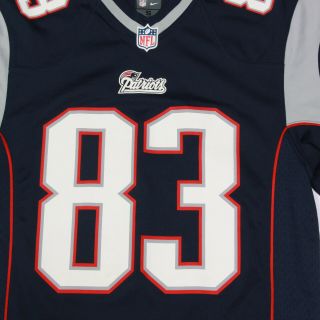 Wes Welker 83 England Patriots NFL Nike On Field Authentic Jersey Size S 4