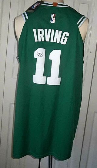 Celtics Kyrie Irving Signed Basketball Jersey Size Xl W/coa