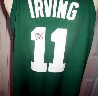 Celtics KYRIE IRVING signed basketball jersey size XL w/COA 2