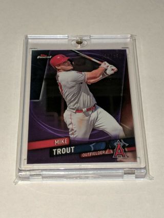 2019 Topps Finest Mike Trout Purple 135/250