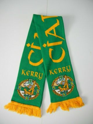 Kerry Gaa Ciarrai Green/yellow Gaelic Football Scarf Soccer Irish Ireland Rugby
