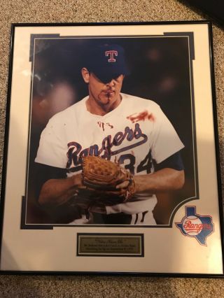 Nolan Ryan Bloody Lip Texas Rangers 16x20 Print Framed