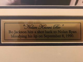 Nolan Ryan bloody lip Texas Rangers 16x20 print framed 4