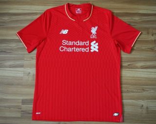 Liverpool England 2015/2016 Home Football Shirt Jersey Balance Size Large