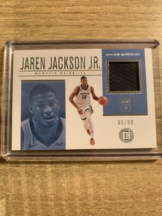 2018 - 19 Panini Encased Jaren Jackson Jr Rookie Materials 85/99 Grizzlies