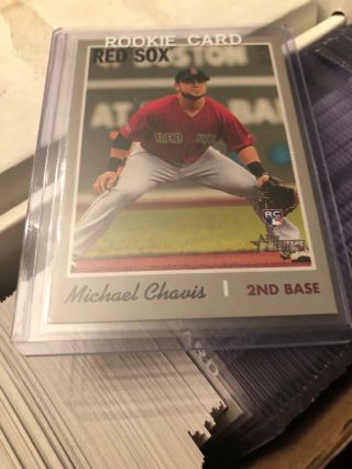 Michael Chavis 2019 Topps Heritage High Number Action Variation Rc Sp Red Sox