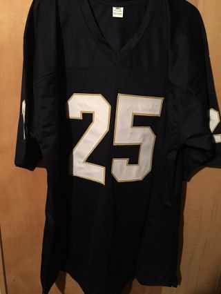 Raghib Ismail Autographed Notre Dame Football Jersey 25 " Rocket "