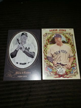 2019 Topps Allen And Ginter Aaron Judge Box Topper And Rip Card 57/65 (ripped)