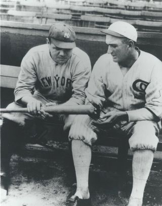 Babe Ruth & Shoeless Joe Jackson - 11 " X 14 " Photo - 1919 - Chicago White Sox