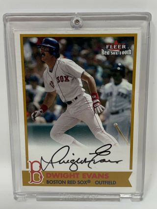 Dwight Evans 2001 Fleer Red Sox 100th Certified Autograph
