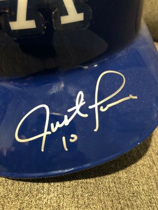 Justin Turner Beckett Certified Autographed/Auto Batting Helmet 2