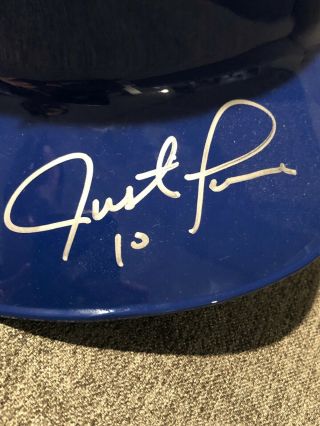Justin Turner Beckett Certified Autographed/Auto Batting Helmet 6