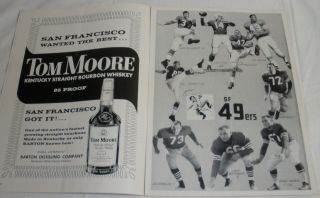 San Francisco 49 ' ers vs Los Angeles Rams Football program 10 - 5 - 1958 2