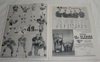 San Francisco 49 ' ers vs Los Angeles Rams Football program 10 - 5 - 1958 3