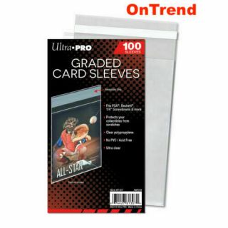 Ultra Pro Graded Card Sleeves Resealable 100ct Fits Psa Beckett