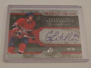Guillaume Latendresse - 2006/07 Sp Game - Significance - Autograph - 28/50