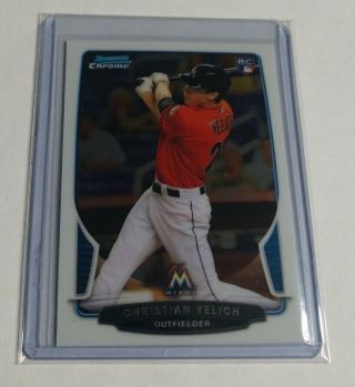 R14,  197 - Christian Yelich - 2013 Bowman Chrome - Rookie - 40 - Brewers -