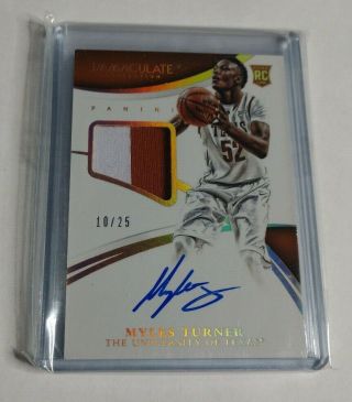R17,  866 - Myles Turner - 2015 Immaculate - Rookie Autograph Patch - /25 -