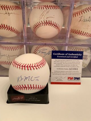 Brian Mccann Autographed Baseball Omlb Signed Auto Ball Yankees Braves Psa Dna