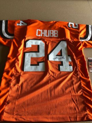 NICK CHUBB Autographed Cleveland Browns Orange Jersey w/JSA 2