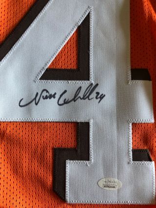 NICK CHUBB Autographed Cleveland Browns Orange Jersey w/JSA 3