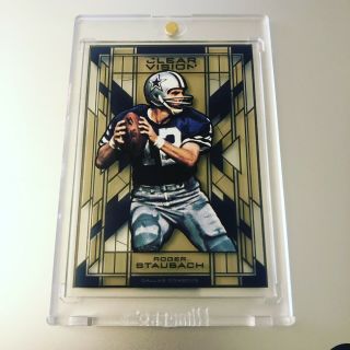 2015 Clear Vision Stained Glass Roger Staubach | Ssp | Case Hit | Cowboys