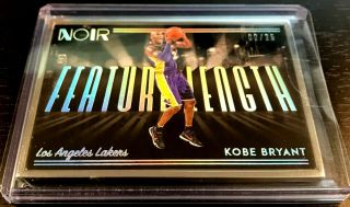 02/25 Kobe Bryant 2018 - 19 Panini Noir 253 Feature Length Lakers Framed