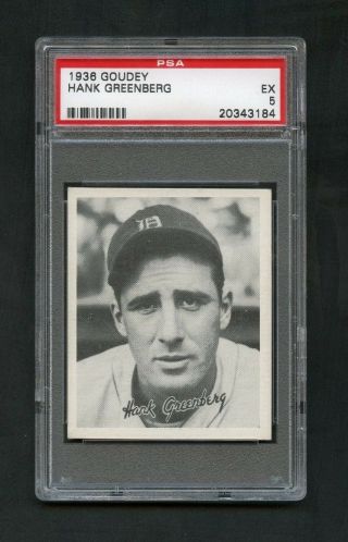 1936 Goudey Hank Greenberg Detroit Tigers Psa 5 Ex