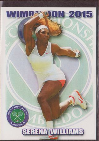 2015 Serena Williams Wimbledon Card 1/100 Tennis