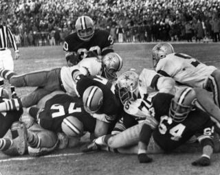 1967 Bart Starr Green Bay Packers Nfl Championship Ice Bowl Game Td 8x10 Photo