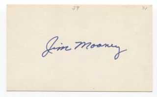 Jim Mooney Signed 3x5 Index Card Autographed Baseball 1934 St Louis Cardinals